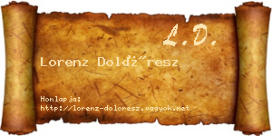Lorenz Dolóresz névjegykártya